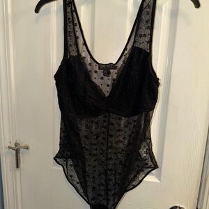 Forever 21 Black Lace Bodysuit
